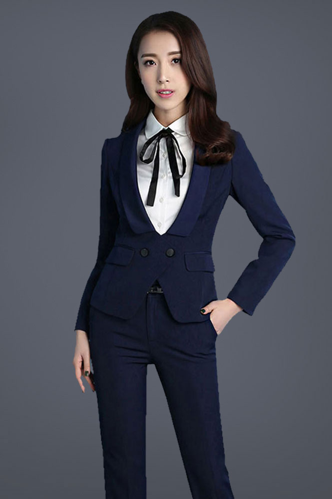 新款時(shí)尚修身職業(yè)裝定制